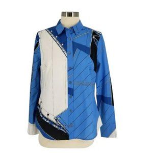 J. Crew Cotton Slim Perfect Shirt Nautical print 6